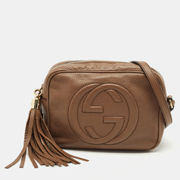 Gucci: Коричневая сумка через плечо  Soho