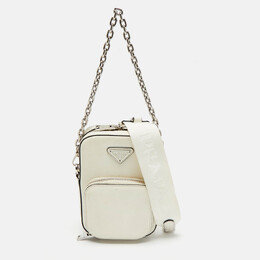 Prada: Белая сумка через плечо 