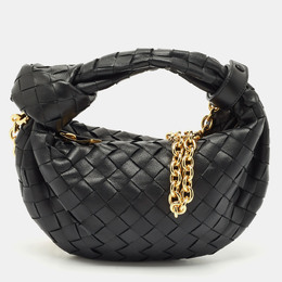 Bottega Veneta: Чёрная сумка  Intrecciato