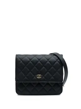 CHANEL Pre-Owned: Чёрный кошелёк 
