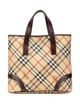Burberry Pre-Owned: Коричневая сумка-шоппер 
