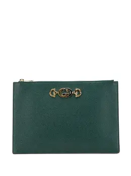 Gucci Pre-Owned: Зелёный клатч 