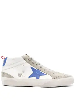 Golden Goose: Белые кроссовки  Mid Star