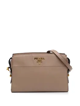 Prada Pre-Owned: Коричневая сумка через плечо 