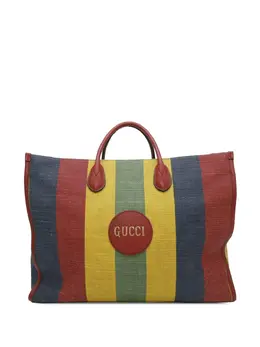 Gucci Pre-Owned: Сумка-шоппер в полоску 