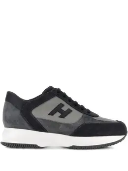 Hogan: Тёмные кроссовки  Interactive sneakers