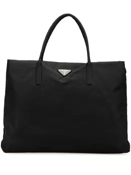 Prada Pre-Owned: Чёрная сумка-шоппер 