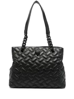 Kurt Geiger London: Чёрная сумка-шоппер 