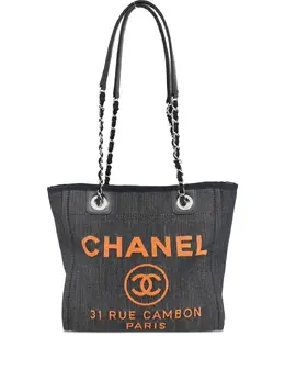 CHANEL Pre-Owned: Синяя сумка-шоппер 