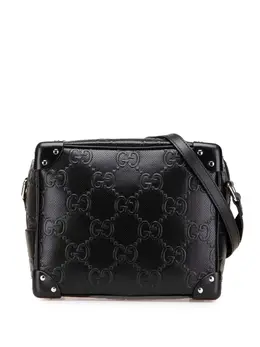 Gucci Pre-Owned: Чёрная сумка через плечо 