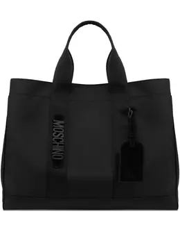 Moschino: Чёрная сумка-шоппер 