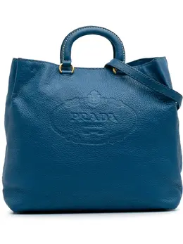 Prada Pre-Owned: Голубая сумка-шоппер 