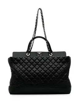 CHANEL Pre-Owned: Чёрная сумка-шоппер 