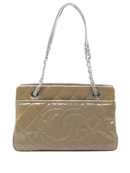 CHANEL Pre-Owned: Коричневая сумка-шоппер 