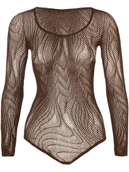 Wolford: Коричневый боди 