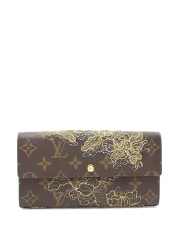 Louis Vuitton Pre-Owned: Кошелёк с растительным принтом 