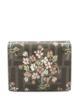 Fendi Pre-Owned: Кошелёк с растительным принтом 