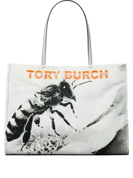 Tory Burch: Сумка-шоппер  Ella с принтом