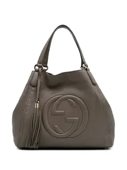 Gucci Pre-Owned: Коричневая сумка-шоппер 