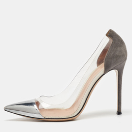 Gianvito Rossi: Серебристые туфли  Plexi