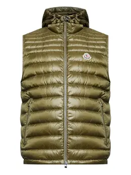 Moncler: Зелёный жилет 