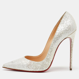Christian Louboutin: Серебристые туфли 