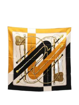 Hermès Pre-Owned: Чёрный шарф 