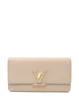 Louis Vuitton Pre-Owned: Бежевый кошелёк 