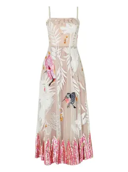 Temperley London: Платье с растительным принтом 
