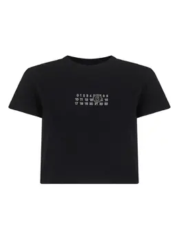 MM6 Maison Margiela: Чёрная футболка 