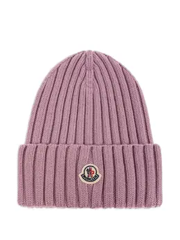 Moncler: Светлая шапка 