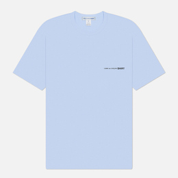 Comme des Garcons SHIRT: Голубая футболка 