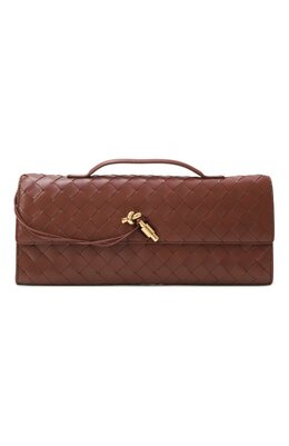 Bottega Veneta: Коричневый клатч 