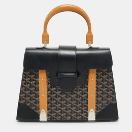 Goyard: Чёрная сумка на руку 