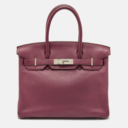 Hermes: Фиолетовая сумка  Birkin 30
