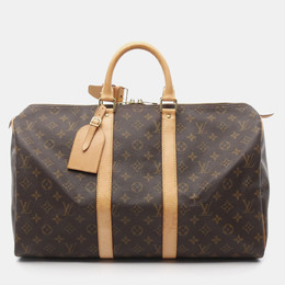 Louis Vuitton: Коричневая сумка  Keepall 45