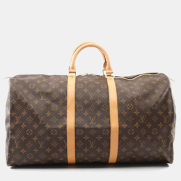 Louis Vuitton: Коричневая дорожная сумка  Keepall