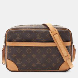 Louis Vuitton: Коричневая сумка через плечо 