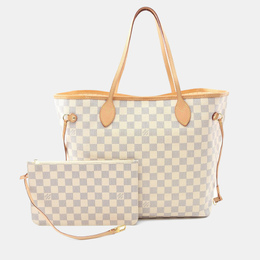 Louis Vuitton: Белая сумка-шоппер  Neverfull MM