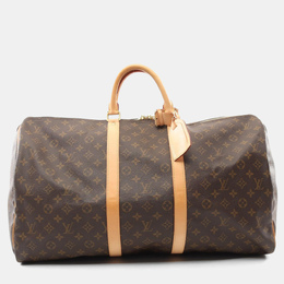 Louis Vuitton: Коричневая сумка  Keepall