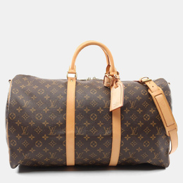 Louis Vuitton: Коричневая дорожная сумка  Keepall