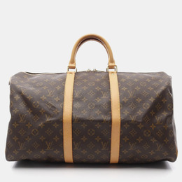 Louis Vuitton: Коричневая сумка  Keepall 50
