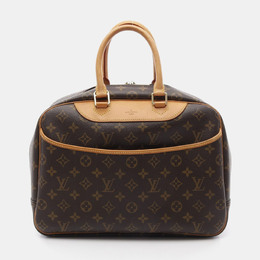 Louis Vuitton: Коричневая сумка  Deauville