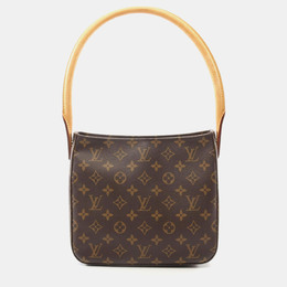 Louis Vuitton: Коричневая сумка  Looping