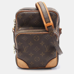 Louis Vuitton: Коричневая сумка через плечо 