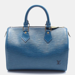 Louis Vuitton: Голубая сумка  Speedy 25