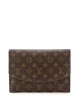 Louis Vuitton Pre-Owned: Коричневый клатч 