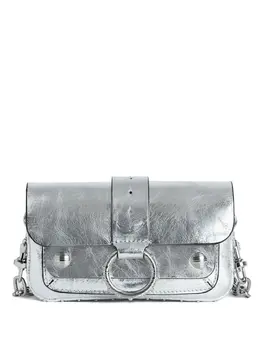 Zadig&Voltaire: Серебристая сумка через плечо 
