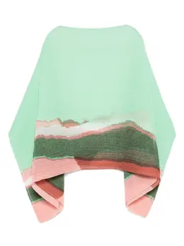 Pleats Please Issey Miyake: Зелёный плащ 