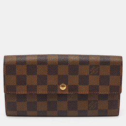 Louis Vuitton: Коричневый кошелёк 